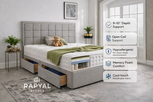 Plush divan bed - divan, set
