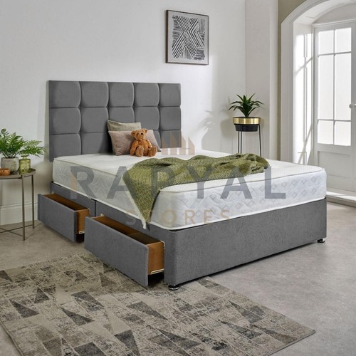 Luxury fabric divan bed - fabric, set