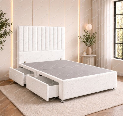 Plush divan bed set with - set,